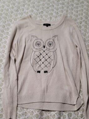 RW&CO. Cream Owl Crewneck Sweater